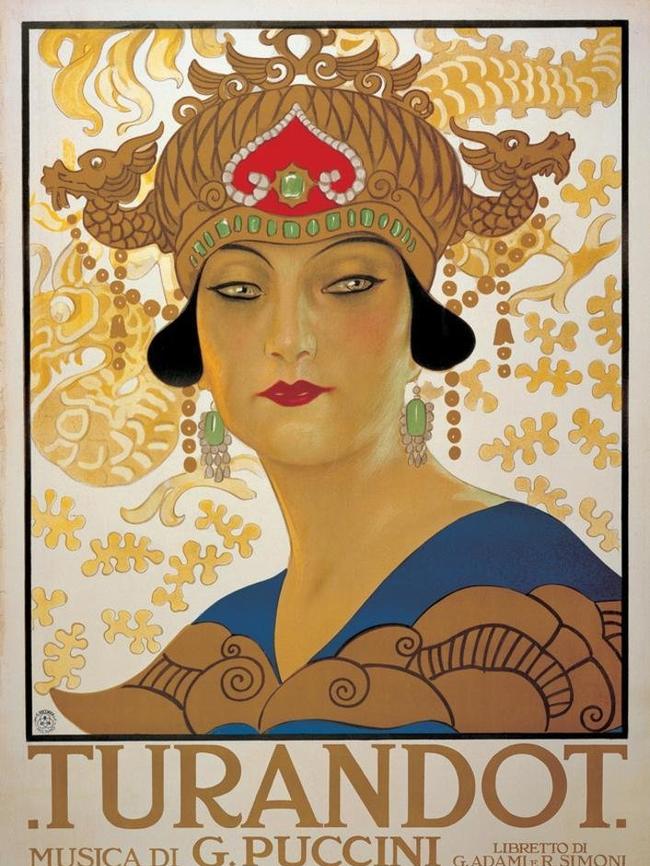 A poster of Puccini’s opera Turandot