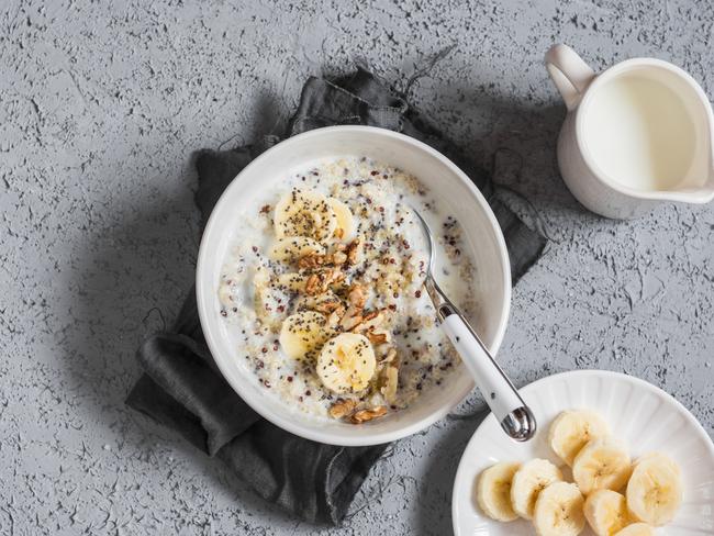 Coconut milk sweet quinoa porridge.