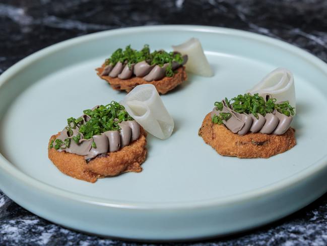 Lou Mei chicken liver parfait. Picture: David Geraghty.