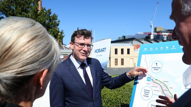 Urban Infrastructure and Population Minister Alan Tudge announced a raft of measures aimed at easing traffic. Picture: NIKKI DAVIS-JONES