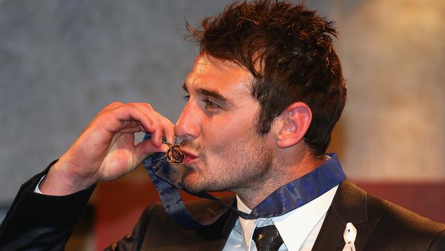 Jobe Watson was the winner of the 2012 Brownlow Medal before it was strppped from him in 2016. Picture: Quinn Rooney