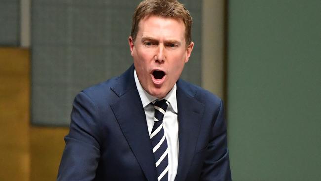 Attorney-General Christian Porter during Question Time in the House of Representatives at Parliament House in Canberra, Wednesday, July 31, 2019. (AAP Image/Mick Tsikas) NO ARCHIVING