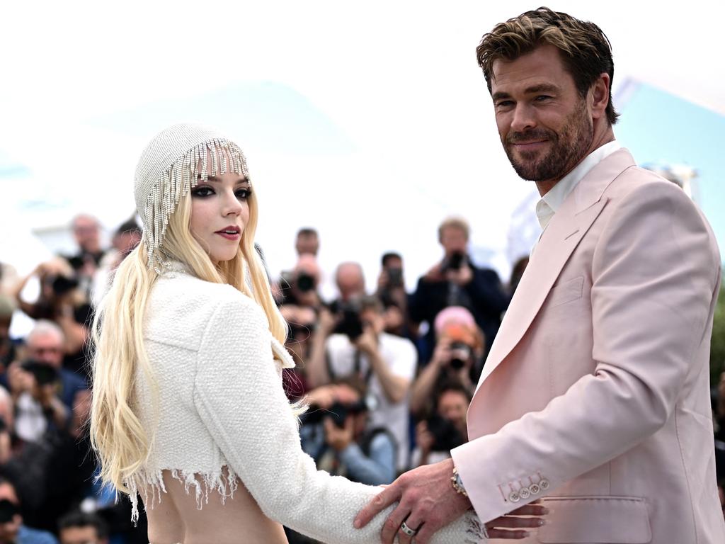 Furiosa stars Anya Taylor-Joy and Chris Hemsworth at the 77th edition of the Cannes Film Festival. Picture: LOIC VENANCE / AFP