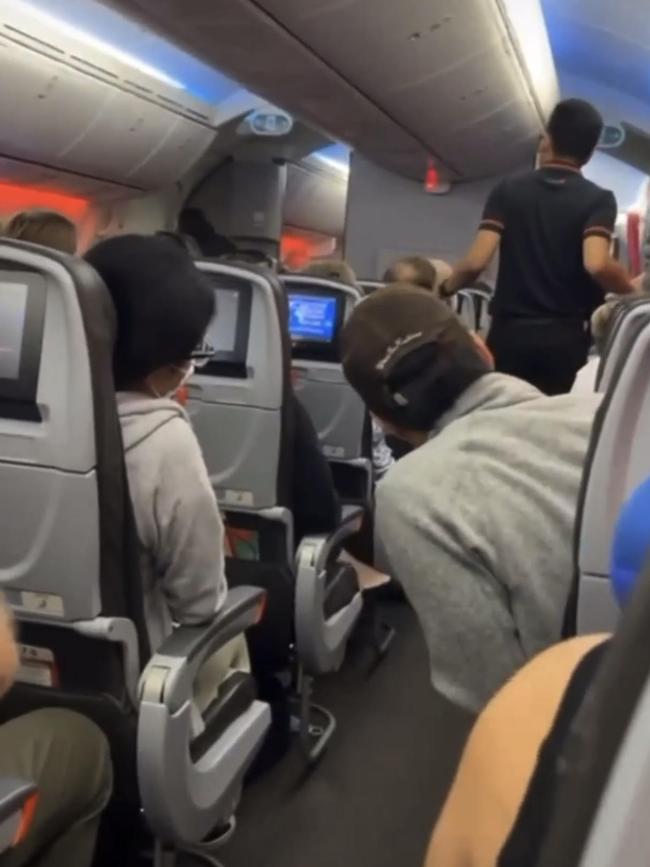 The entire plane cheered as she walked off the plane. Picture: Instagram