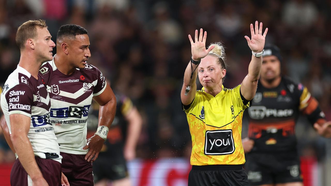 Siosiua Taukeiaho was sent to the sin bin last week after a bunker review despite only making minor head contact. Picture: Cameron Spencer/Getty Images