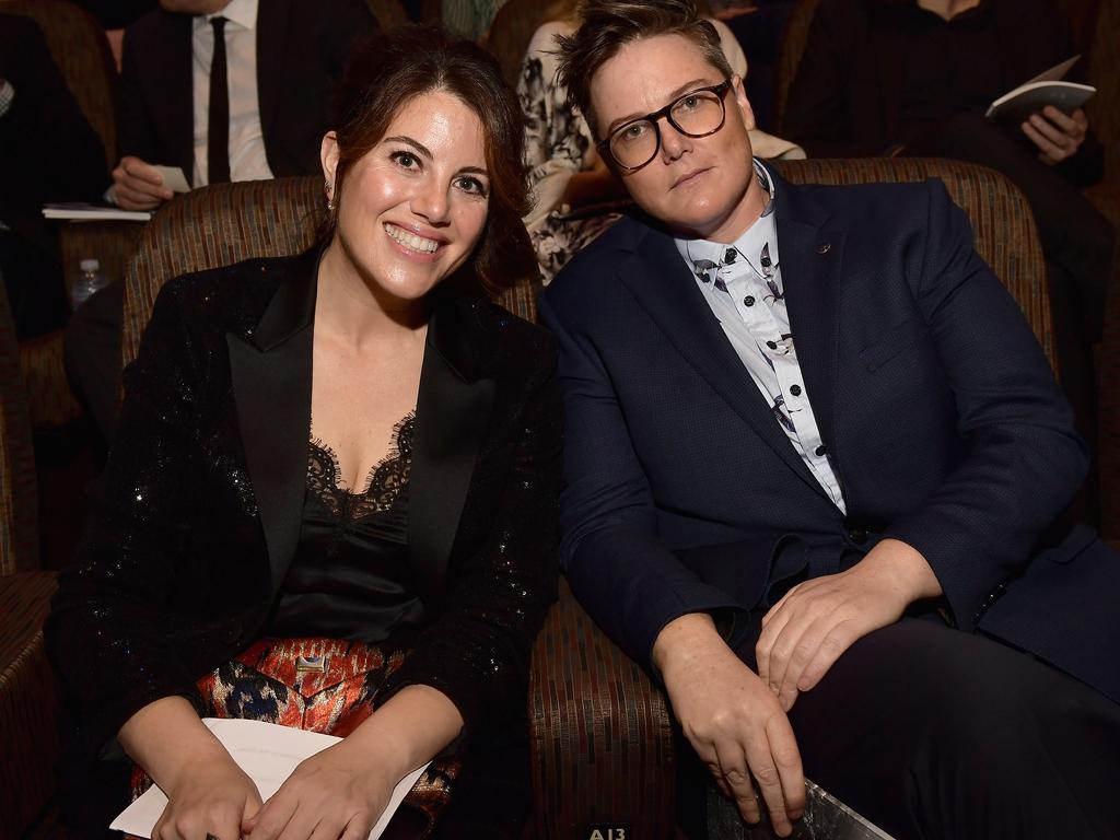 Monica Lewinsky and Hannah Gadsby attend the 7th Annual Australians in Film Awards Gala, Los Angeles. Picture: Matt Winkelmeyer/Getty Images/Australians in Film