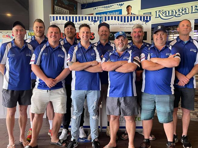 Langwarrin's coaching staff, including Jarred Moore (third from left), for season 2022. Picture: Facebook