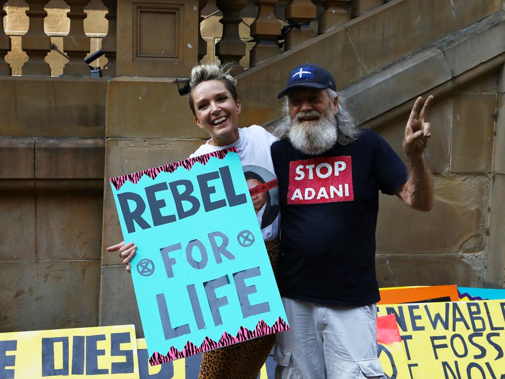 Climate protesters pictured in Sydney. Picture: Matrix