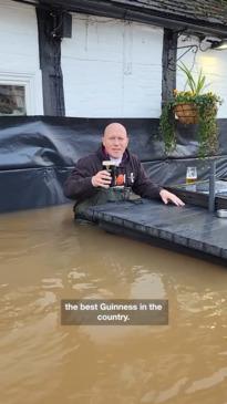 Flood won't stop this pub owner from enjoying a pint