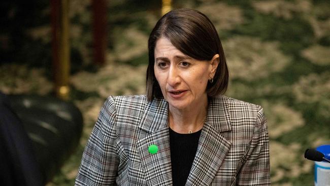 NSW Premier Gladys Berejiklian in question time on Wedneday. Picture: Bianca De Marchi