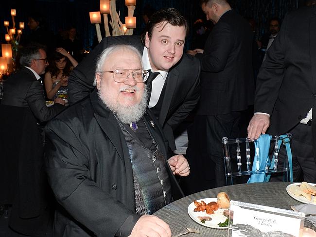 George R.R. Martin and actor John Bradley.