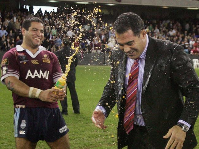 Mal Meninga enjoyed plenty of success as Queensland’s Origin coach. He will return in 2020 to join forces with the legendary Wayne Bennett. Picture: Adam Pretty/Getty Images.