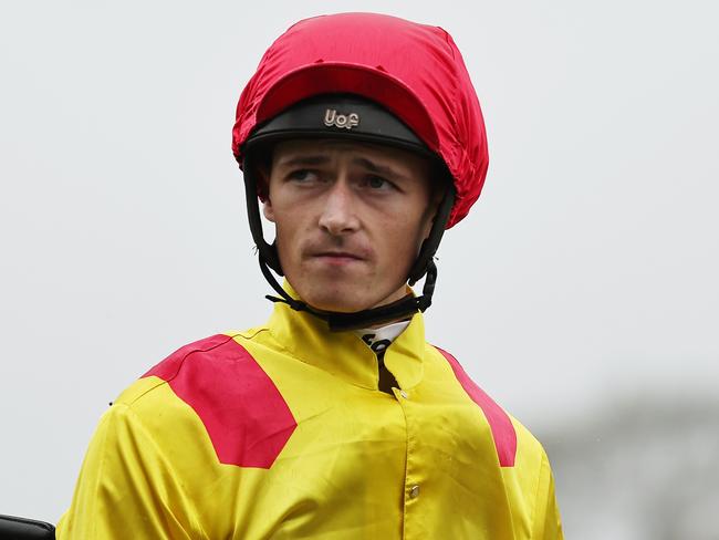 SYDNEY, AUSTRALIA - NOVEMBER 02: Tom Sherry riding Tristate wins Race 6 Toyota Forklifts during Golden Eagle Day at Rosehill Gardens on November 02, 2024 in Sydney, Australia. (Photo by Jeremy Ng/Getty Images)