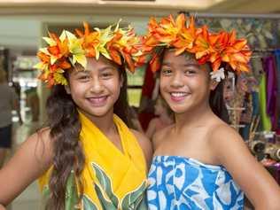 Enjoying the Toowoomba Multicultural Expo at Grand Central are Erikana Dean (left) and Alexis Aridka. . Picture: Nev Madsen