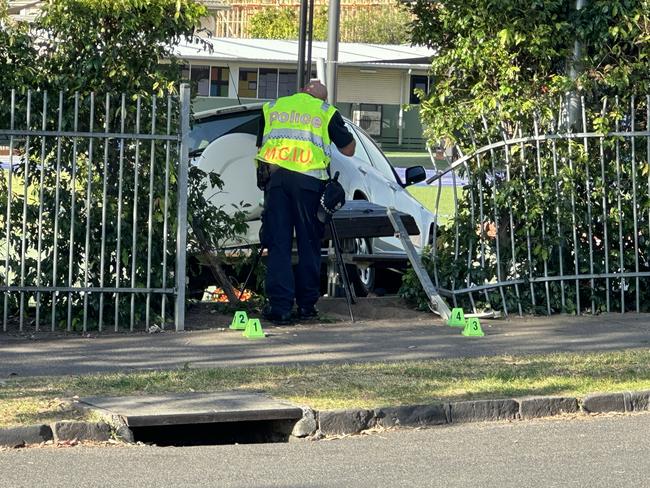 Auburn South Primary School in Hawthorn East where a car has driven into the school. Picture - Mohammad Alfares