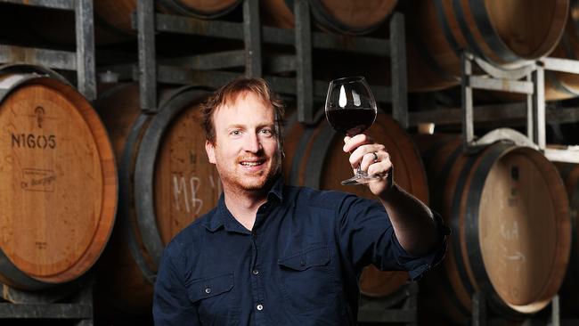 Winemaker Nick Glaetzer has been named one of the world’s top 50 wine and spirit professionals for his contribution to the Tasmanian wine industry. Picture: ZAK SIMMONDS