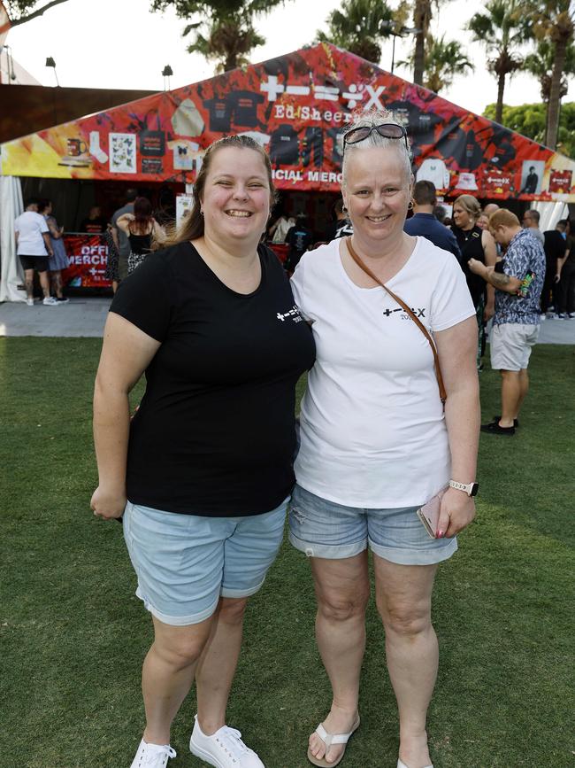 Mel and Chantel Wrankmore at the Ed Sheeran concert at Suncorp Stadium. Picture: Josh Woning