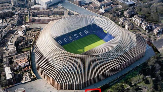 Chelsea's new billion dollar stadium.
