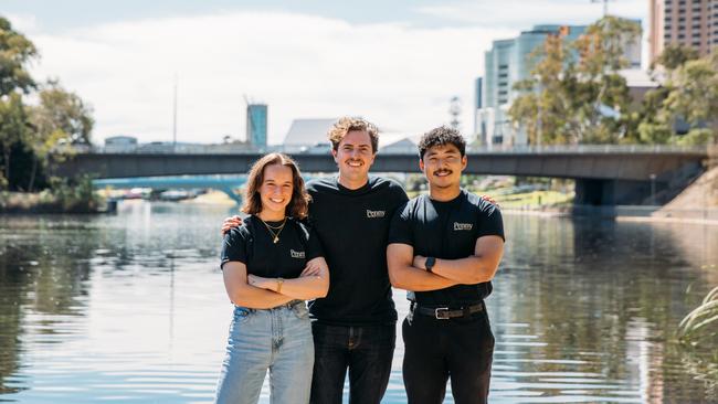 Penny Hospitality – including Tild Ricourt, Hugo Pedlar and Jared Armour – are proposing a new festival on the banks of the River Torrens next month. Picture: Supplied