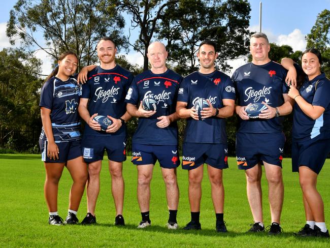 Eden Tutakangahau, Jake Callister, John Strange, Blake Cavallaro, Ray Windle and Sianah Misa at Mable Park state high school.Thursday May 26, 2022. Picture, John Gass