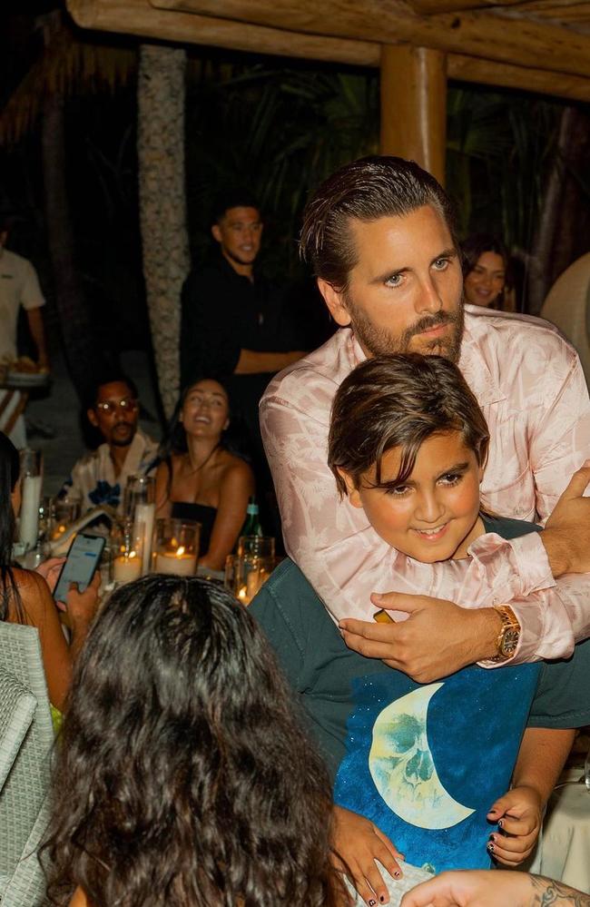 Scott Disick and son Mason Disick at the party.