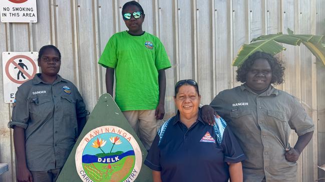 Left to right: Djelk Women Rangers Noreen Wurrkidj; Kate Nawirridj; Joyce Bohme; and Germaina Davis.