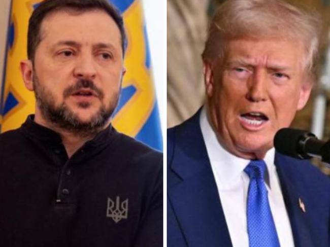 Donald Trump and Volodymyr Zelensky are in a furious argument.