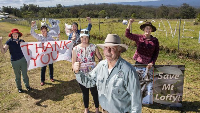 VICTORY: Celebrating the Toowoomba Regional Council's refusal of the DHA development at Mount Lofty are (from left) Janet Meibusch, Pascale Egan, Joanna Noonan, Jill Meibusch, Shaen Egan and Penny Claringbull.