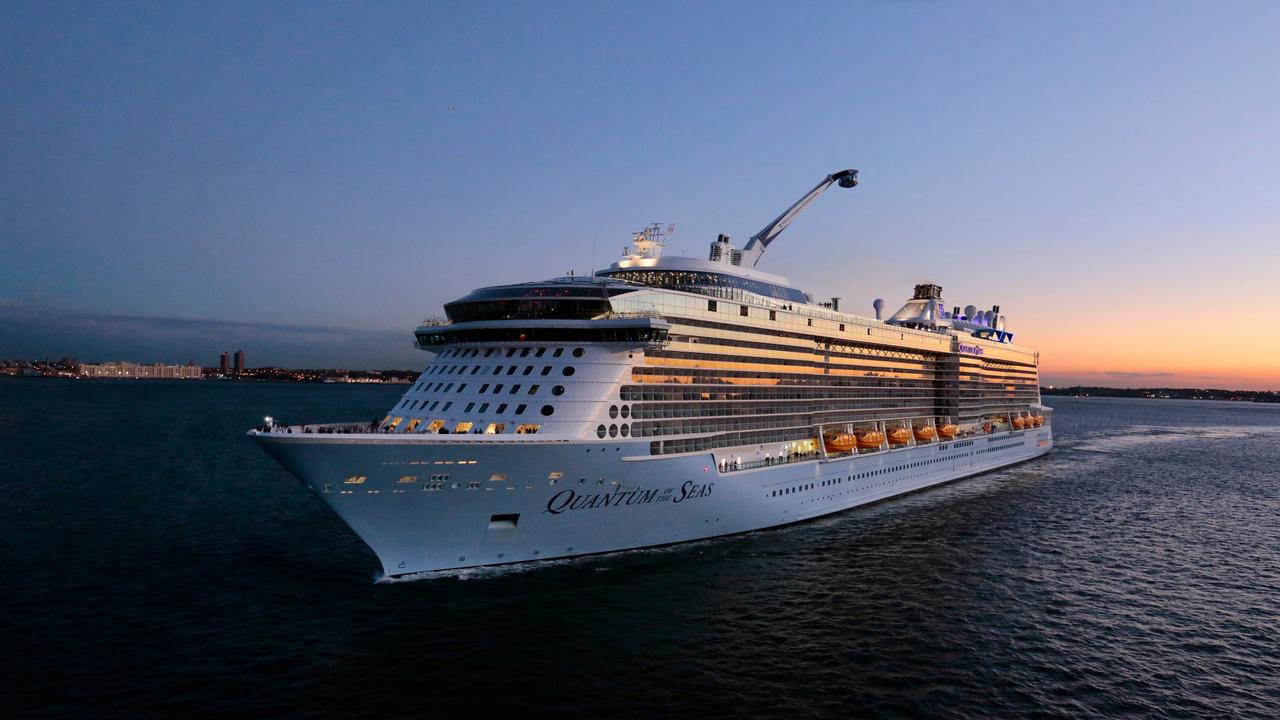 Aerial photograph of Royal Caribbean’s Quantum of the Seas. Picture: Supplied