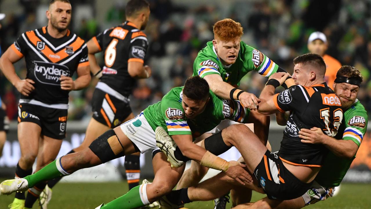 NRL 2019: Raiders defend their way to victory over Tigers | Daily Telegraph