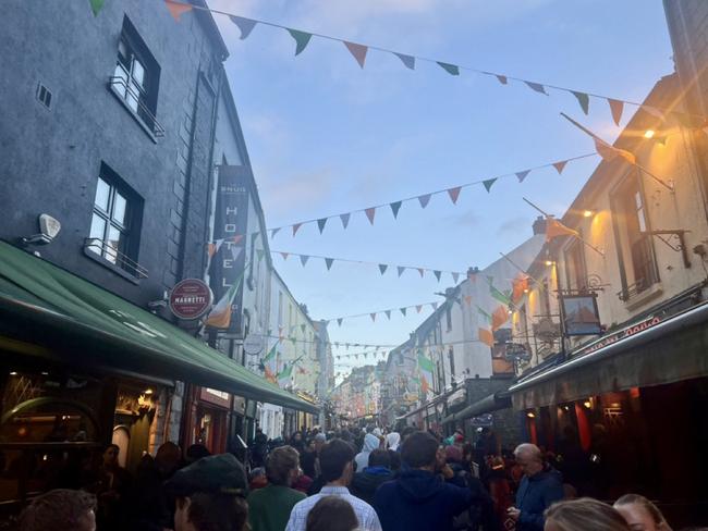 Some students posted about their trip to the pub on social media. There is nothing to suggest the students included in this picture were those drinking in the pub. Pictures: Supplied