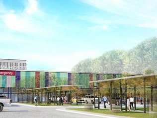 FUTURE HOSPITAL: An artist's impression of how the entrance of the new Roma Hospital will look. Picture: Contributed