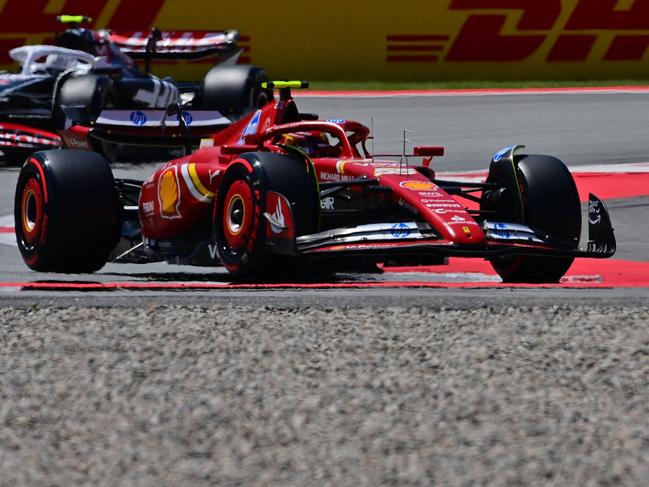 Ferrari's Spanish driver Carlos Sainz was fastest in the third practice session at the Circuit de Catalunya. Picture: AFP