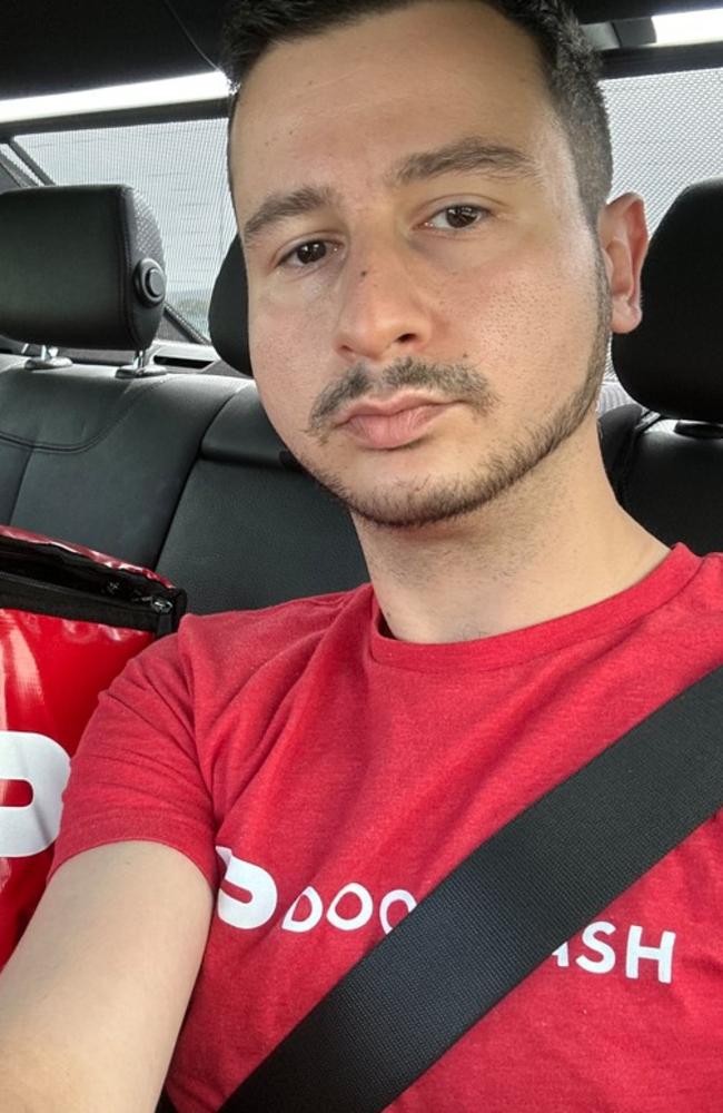 Jaylan Yilmaz has worked for DoorDash and Uber Eats for eight years. Picture: Contributed