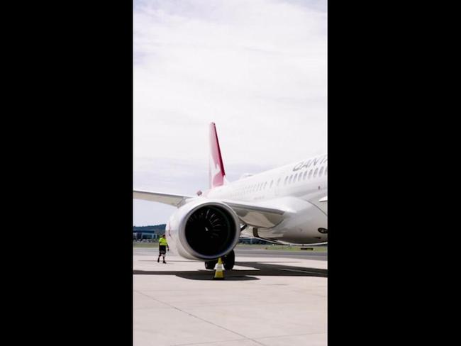 First Qantaslink A220 touches down in Tasmania