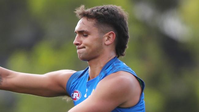 Jamarra Ugle-Hagan at Western Bulldogs pre-season training session. Wednesday, December 18, 2024. Picture:David Crosling