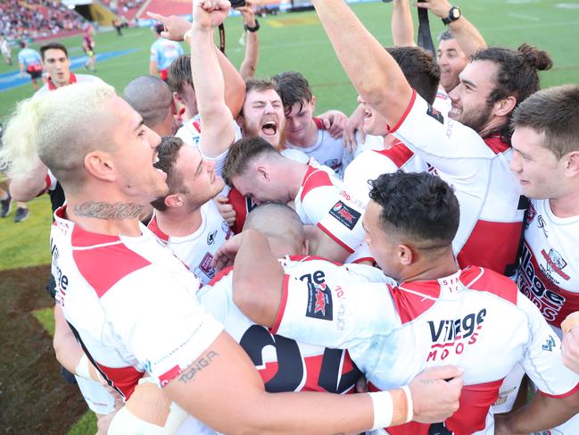 The Redcliffe Dolphins win the Grand Final. Easts vs Redcliffe in the Intrust Cup Grand Final. Pic Peter Wallis