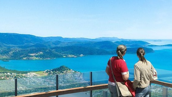 The view from the top of the proposed Whitsunday Skyway.