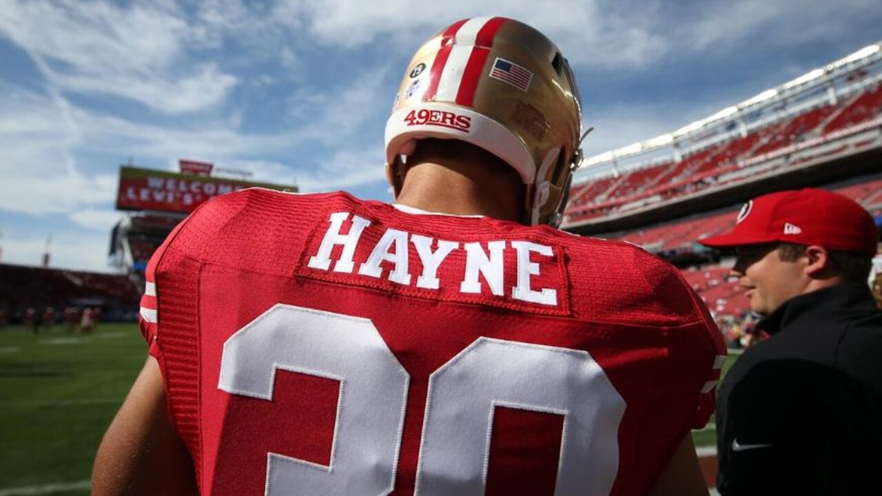 Jarryd Hayne San Francisco 49ers, Hayne jersey sold out, Hayne survives  first cut, 53-man roster to be announced