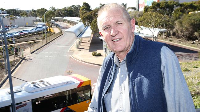 Tea Tree Gully council mayor Kevin Knight is pushing for a bus interchange upgrade at Tea Tree Plaza. Picture: Stephen Laffer