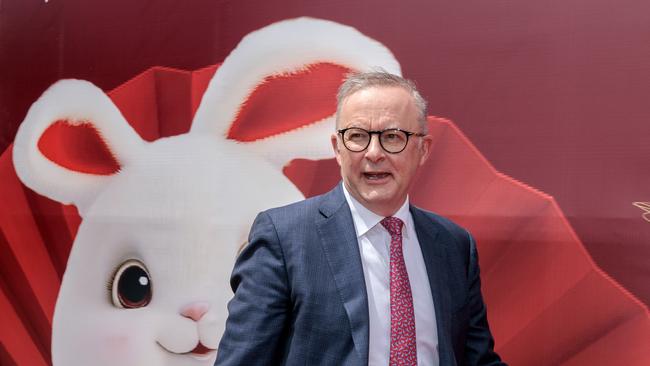 Anthony Albanese attends the Golden Age Lunar New Year Festival in Box Hill. Picture: NCA NewsWire / David Geraghty