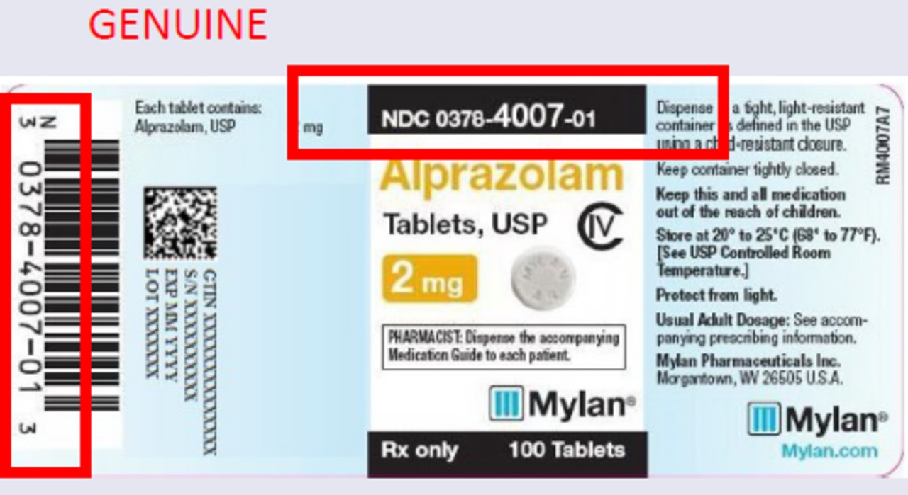 Counterfeit Alprazolam Health warnings about fake antianxiety drugs