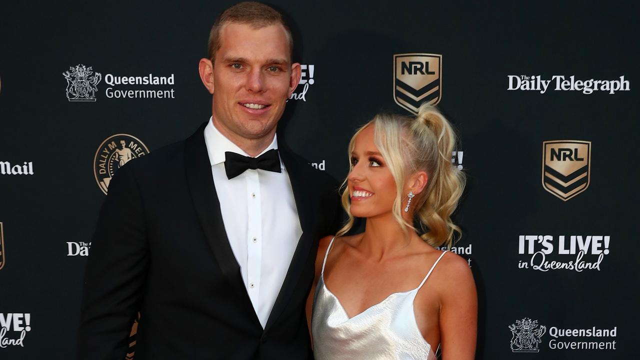 Tom Trbojevic with his partner Kristi Wilkinson on the red carpet. Picture: Chris Hyde/Getty Images