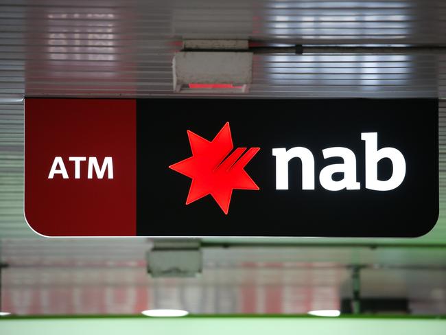 SYDNEY, AUSTRALIA: Newswire Photos: APRIL 22 2024: A general view of NAB Bank signage ahead of the  Federal Budget. Picture: NCA Newswire / Gaye Gerard