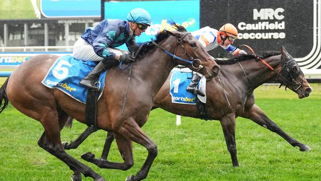 Enna’s Dream (left) is close to a win this campaign. Picture: Scott Barbour/Racing Photos via Getty Images