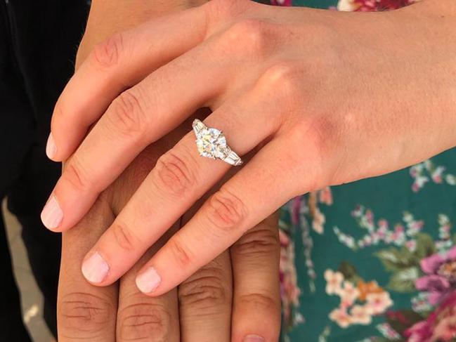 The couple got engaged in September and reportedly held a low key engagement party this week without Prince Andrew in attendance. Picture: Princess Eugenie/Buckingham Palace via Getty Images.