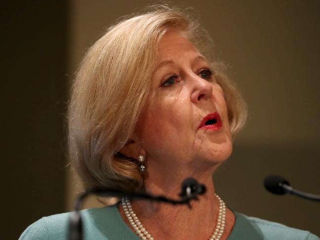 10/05/2017 Gillian Triggs delivering the Walter Lippmann memorial oration at Melbourne Town Hall. Picture: David Geraghty / The Australian.