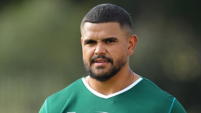 DAILY TELEGRAPH. Latrell Mitchell at South Sydney Rabbitohs NRL team training. USANA Rabbitohs Centre, Maroubra. Monday 10/03/2025. Picture by Max Mason-Hubers