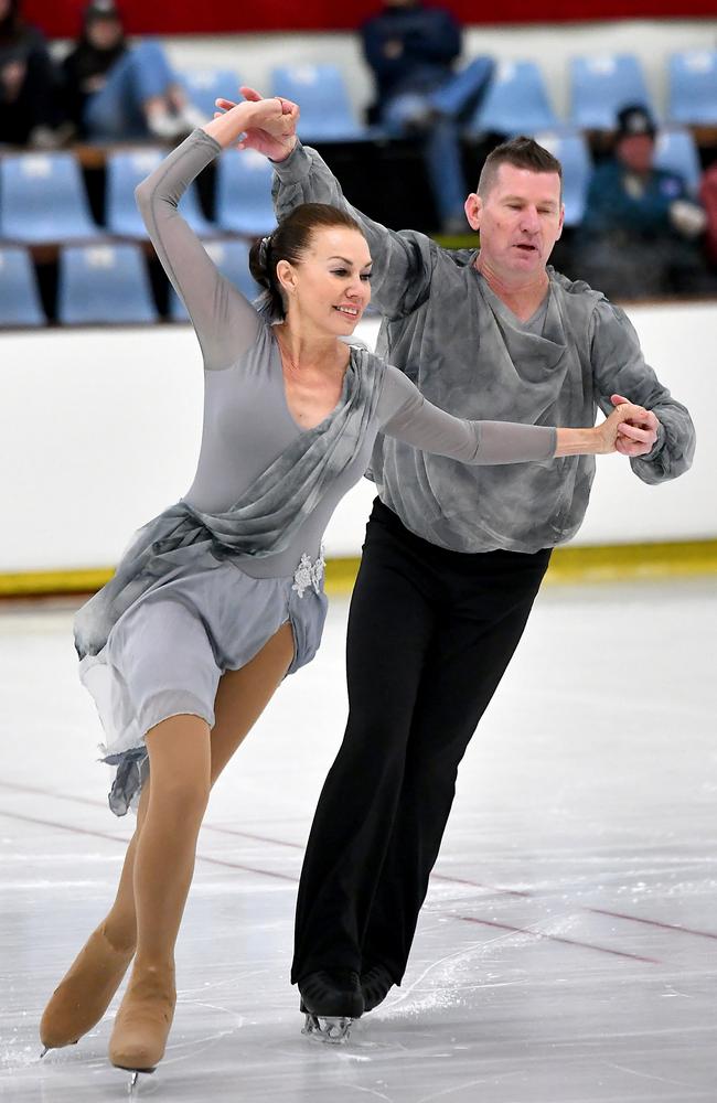 Isabelle Martino and Kevin Layt from QLD Australian Figure Skating Championships in Brisbane. Thursday December 1, 2022. Picture, John Gass