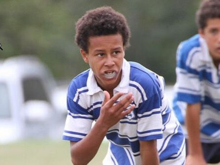 Nudgee College Year 9 student Alexander Clark (Alex Clark) who was playing in a 15Bs rugby match on the elite Brisbane school's Boondall grounds when he was severely injured on 04-08-2018. Photo John Sayer